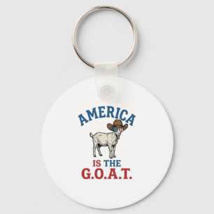 America är det G.O.A.T Patriotiska geten Cowboy sk Nyckelring