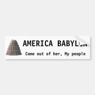America Babylon Bumper Sticker Bildekal