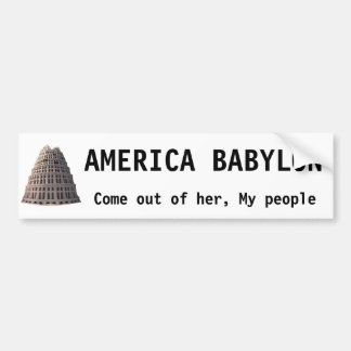 America Babylon Bumper Sticker Bildekal