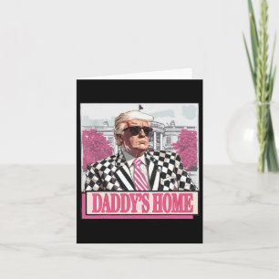America Back Pappor Home Funny Rosa Donald Trump Kort
