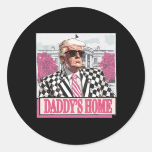 America Back Pappor Home Funny Rosa Donald Trump Runt Klistermärke