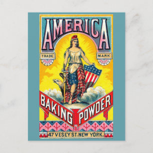America Bakpulver Vykort