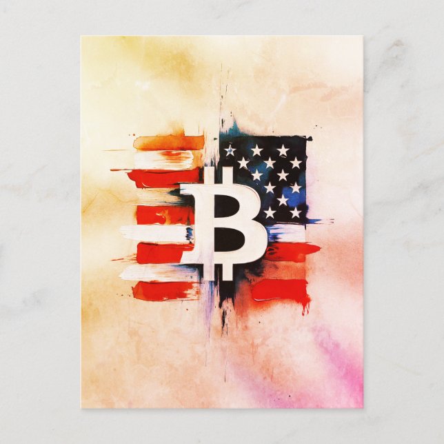 America Bitcoin (Målning nr 6) Vykort (Framsida)