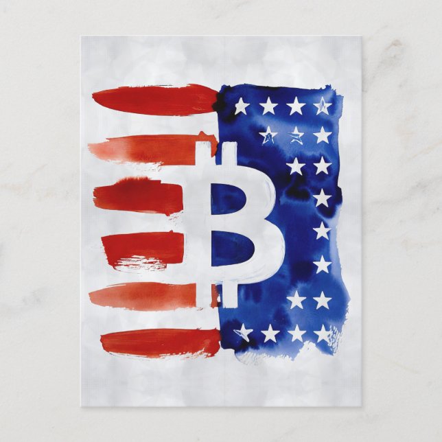 America Bitcoin (Målning nr 8) Vykort (Framsida)