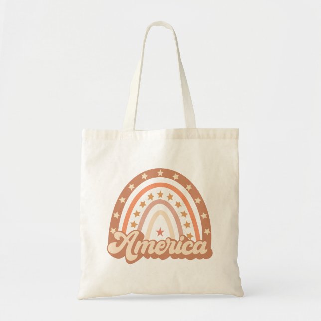 America Boho Rainbow 4:e juli Tygkasse (Framsidan)