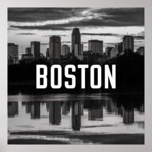 America Boston City Skyline, Boston Morsa Us Skyli Poster