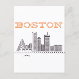 America Boston City Skyline, Boston Morsa Us Skyli Vykort