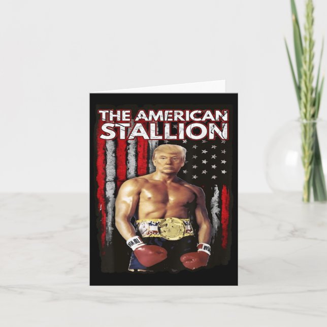 America Boxer Trump Rocky Trump Meme Trump 2024 , Kort (Framsida)