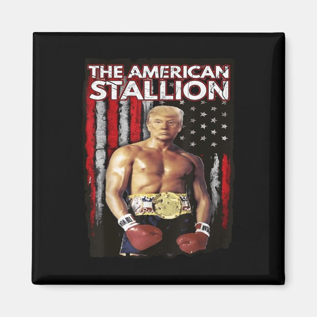 America Boxer Trump Rocky Trump Meme Trump 2024 , Magnet (Framsidan)