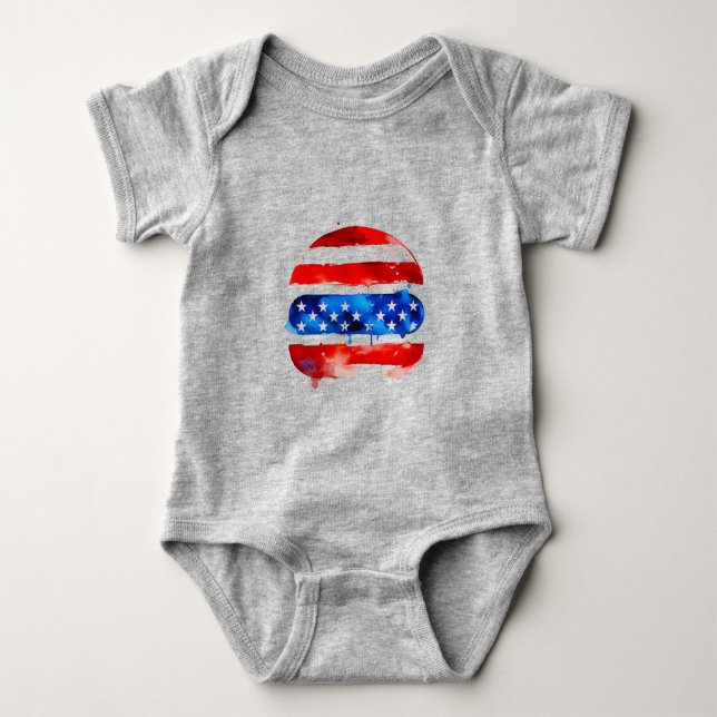 America Burger (Vit målning nr 2) T Shirt (Framsida)