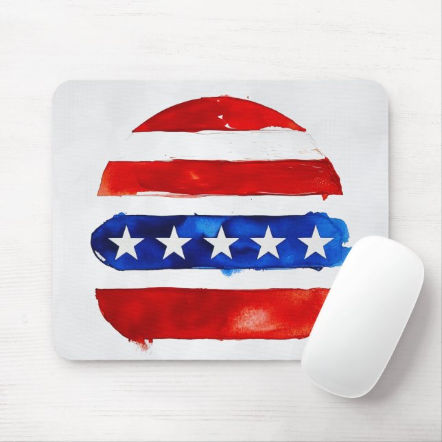 America Burger (Vit målning nr 4) Musmatta (Med mus)