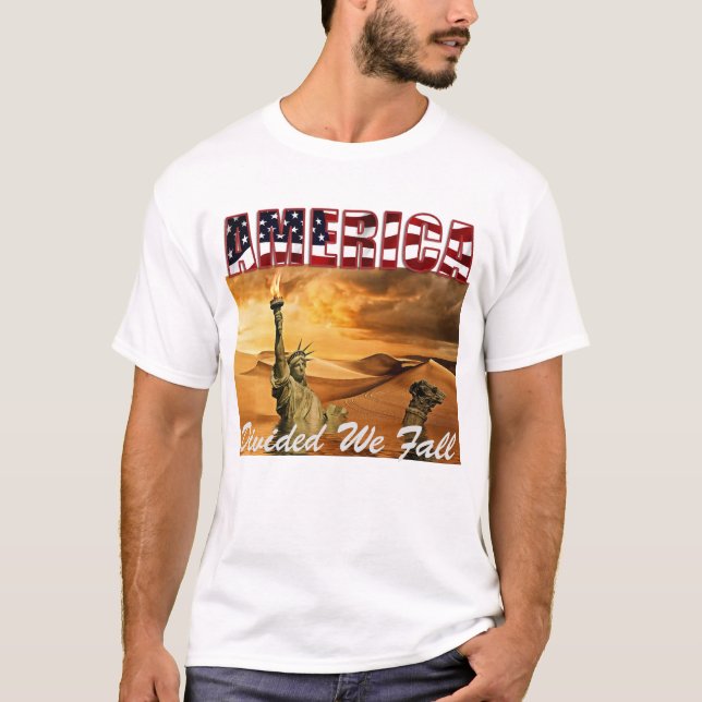 AMERICA delade oss, vi står enade T Shirt (Framsida)