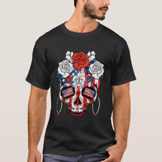 America Dia De Los Muertos Independence 4Th Of Jul T Shirt