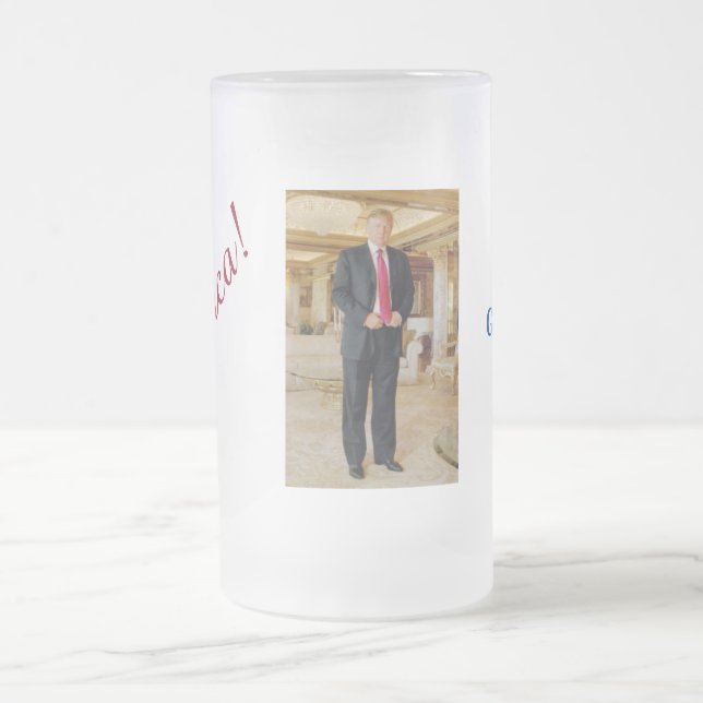 AMERICA DONALD TRUMP INTE GUILTY! 5 GLASKONSTRUKTI FROSTAT ÖLGLAS (Center)