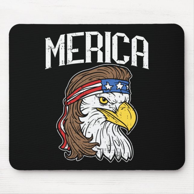 America Eagle Mullet Tröja 4 juli Redneck Musmatta (Framsidan)
