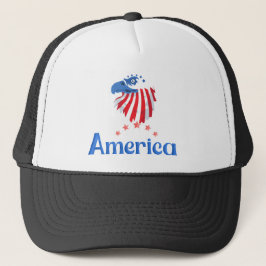 America Eagle Trucker Hatt | Patriotisk mössa | Keps