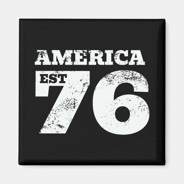 America Est 1776 Patriotic Magnet (Framsidan)