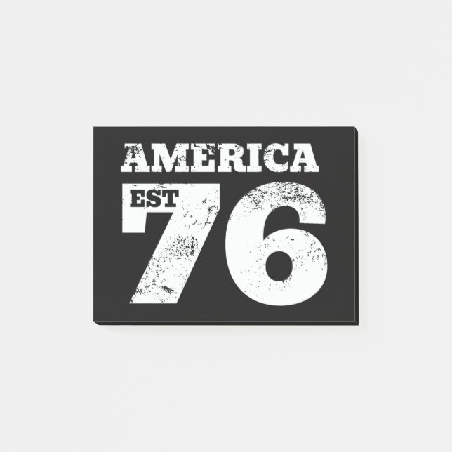 America Est 1776 Patriotic Post-it Block (Framsida)