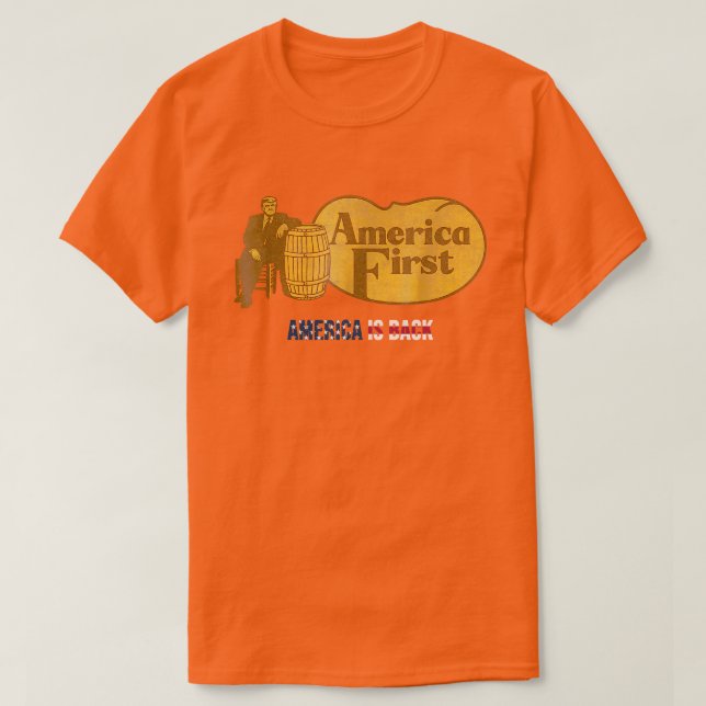 America First Barrel T Shirt (Design framsida)