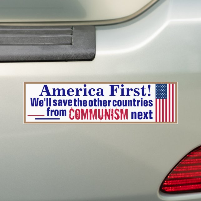 America First Bumper Sticker Bildekal (På Bil)