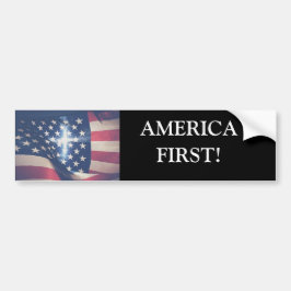 America First Bumper Sticker Bildekal