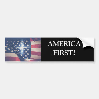 America First Bumper Sticker Bildekal