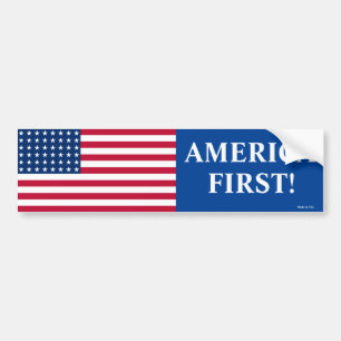 America First Bumper Sticker Bildekal