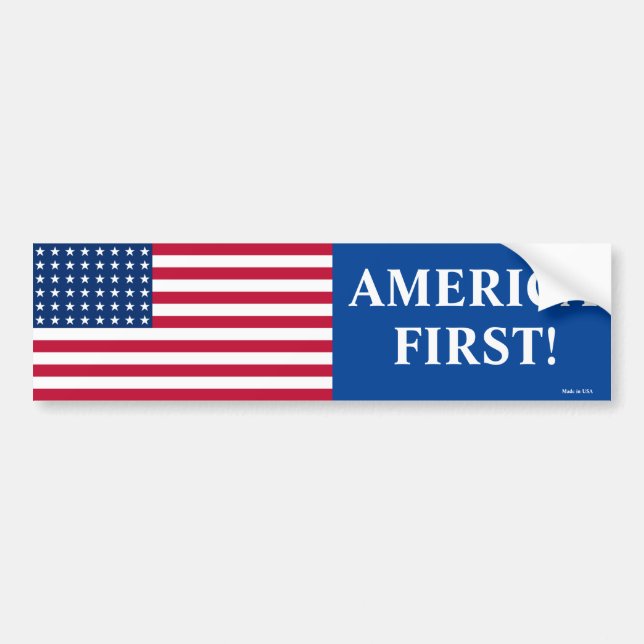 America First Bumper Sticker Bildekal (Framsidan)