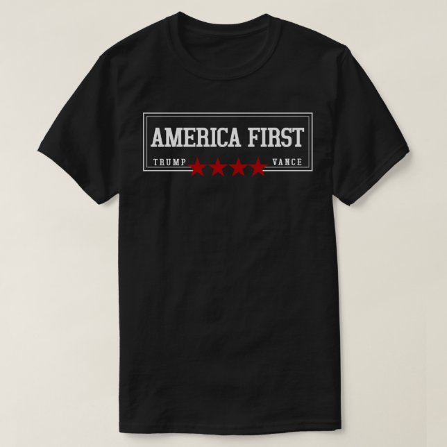 America First Donald Trump T Shirt (Design framsida)