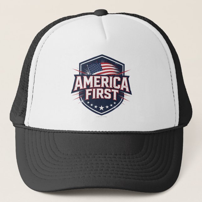 America First - Hat Keps (Framsida)