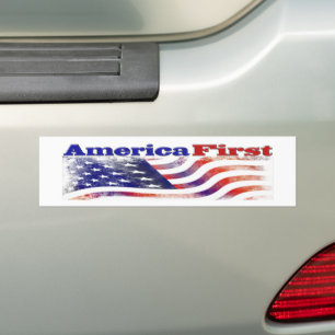 America First stars och stripes Bumper Sticker Bildekal