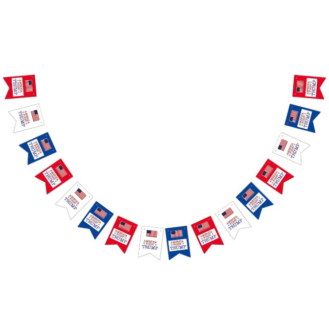 America First Trump Banner Flaggor (Alla)