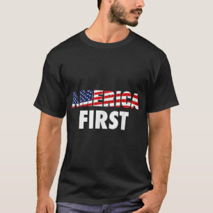 America First USA flagga Clothing Companies Busine T Shirt