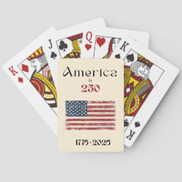 America Flag 1776 to 2026 USA 250th Anniversary  Casinokort