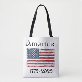 America Flag 1776 to 2026 USA 250th Anniversary  Tygkasse