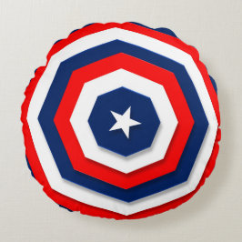 America Flagga Design Rund Kudde