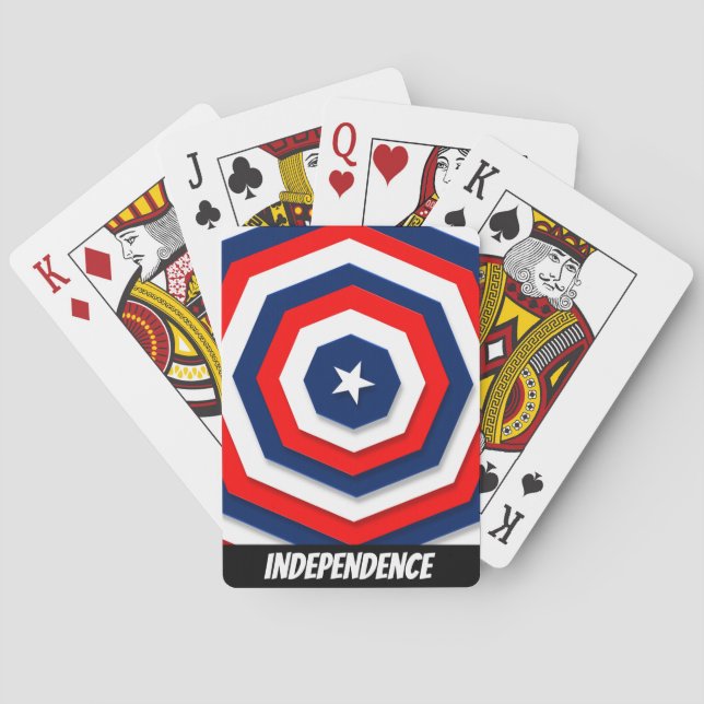 America Flagga Design Spelkort (Baksidan)