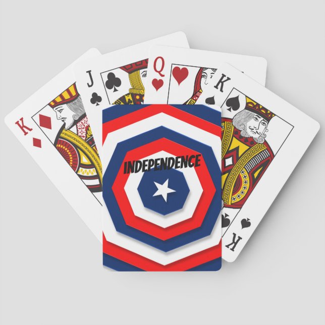 America Flagga Design Spelkort (Baksidan)