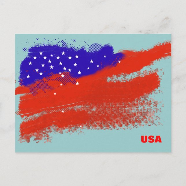 america flagga vykort (Framsida)