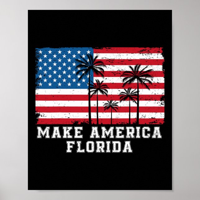 America Florida Desantis 2024 Trump Desantis Elect Poster (Framsidan)