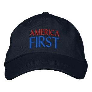 AMERICA FÖRST BRODERAD KEPS