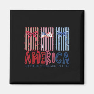 America Gud Föll Hans Nåd På Dig T-Shirt 4:e Juli Magnet