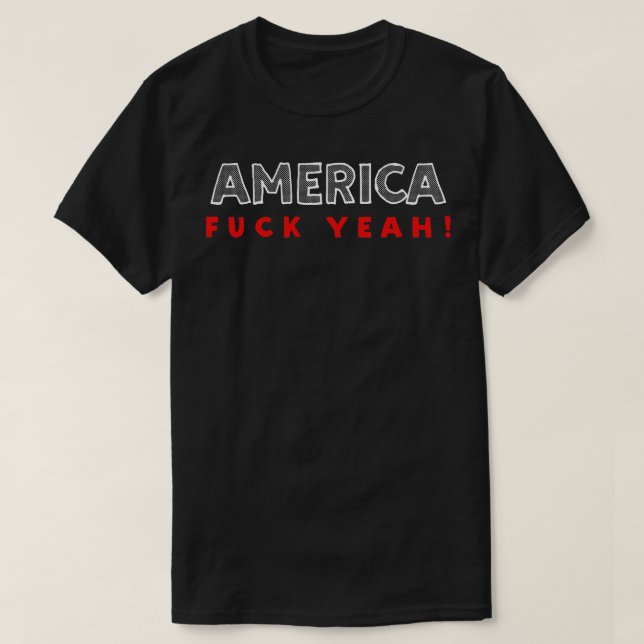 AMERICA Ja Funny USA-Pride Typografisk design T Shirt (Design framsida)