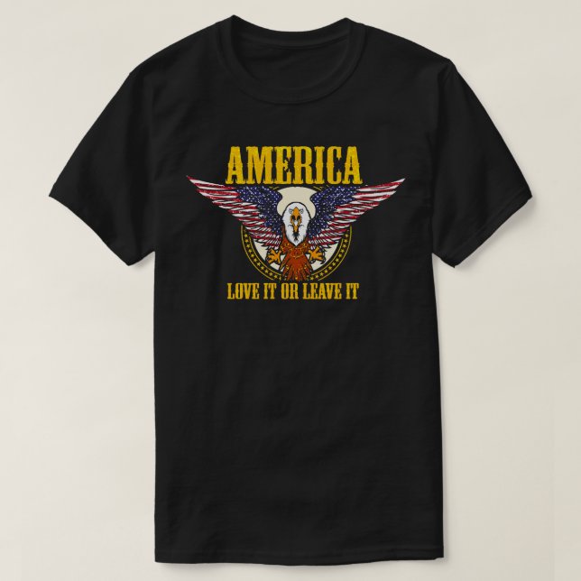 America Kärlek it eller lämna it T Shirt (Design framsida)