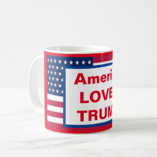 America KÄRLEK TRUMP COFFEE MUGG