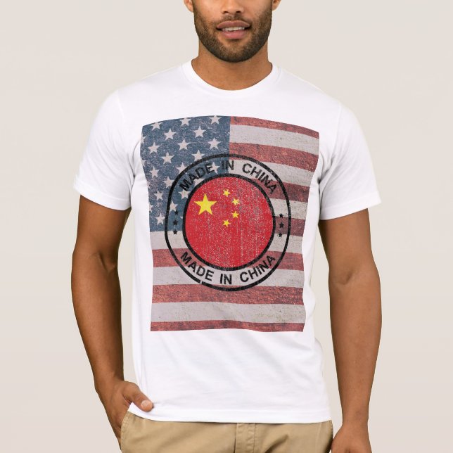 America - Made in China T Shirt (Framsida)