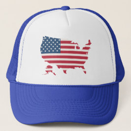 America Map USA Flag Patriotic Snapback Hat Keps