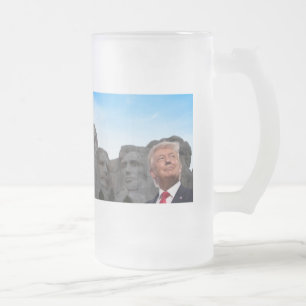 AMERICA MT. RUSHMORE & TRUMP GLAS DESIGN FROSTAT ÖLGLAS