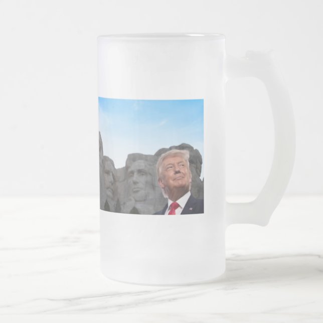 AMERICA MT. RUSHMORE & TRUMP GLAS DESIGN FROSTAT ÖLGLAS (Höger)