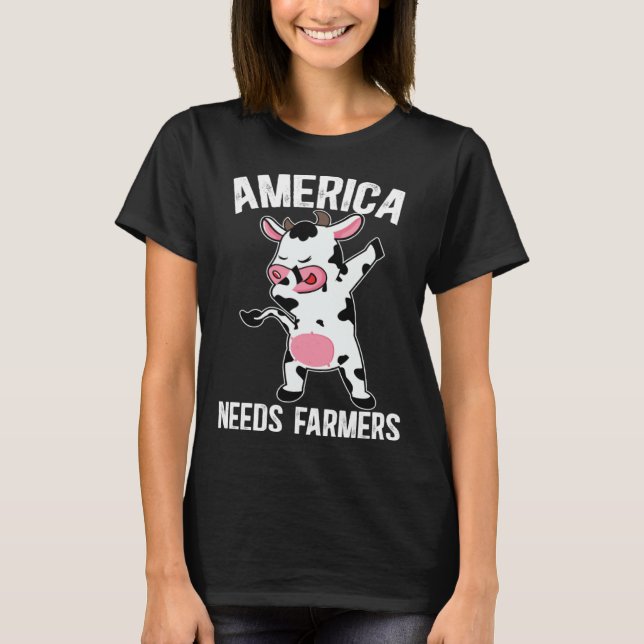America Needs Farmers Support Country Farming In U T Shirt (Framsida)
